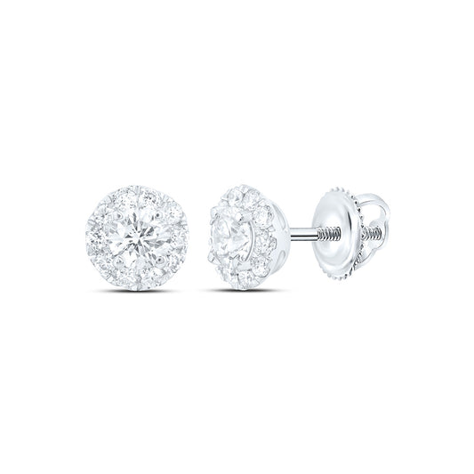 14K Yellow Or White Gold 1/2 Cttw Lab Grown Diamond Fashion Round Earring