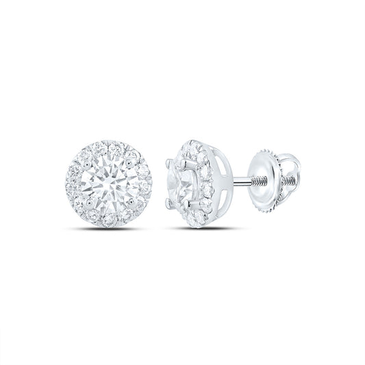 14K Yellow Or White Gold 1 Cttw Lab Grown Diamond Fashion Round Earring