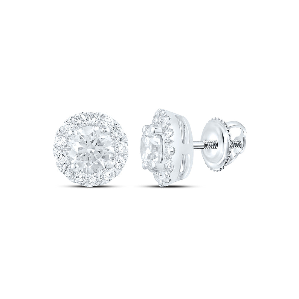 14K Yellow Or White Gold 2 Cttw Lab Grown Diamond Fashion Round Earring