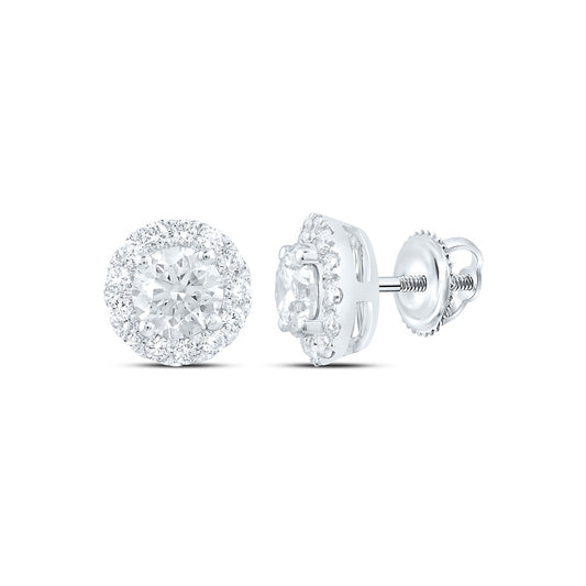 14K Yellow Or White Gold 2 Cttw Lab Grown Diamond Fashion Round Earring