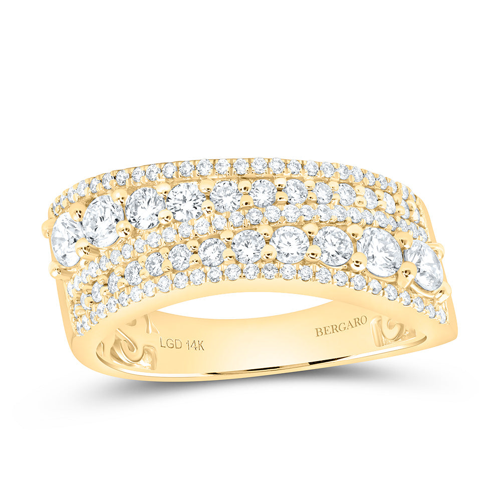 14K Yellow Or White Gold 1 Cttw Lab Grown Diamond Fashion Band