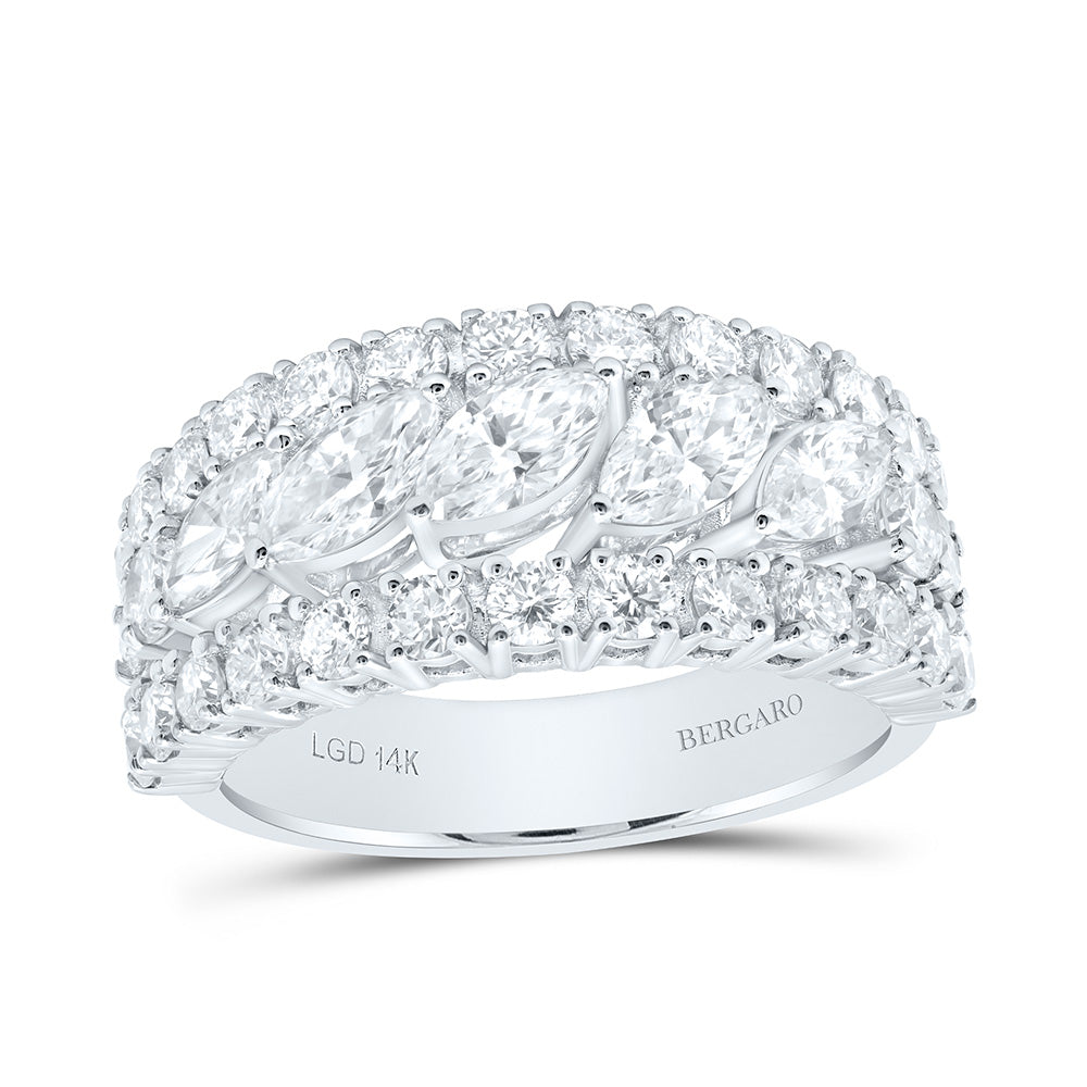 14K Yellow Or White Gold 2 3/8 Cttw Lab Grown Diamond Fashion Band