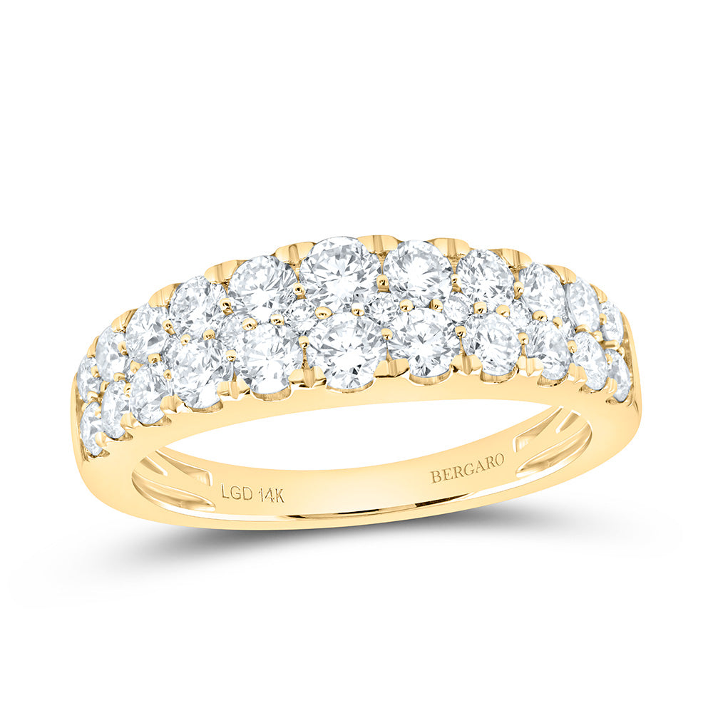 14K Yellow Or White Gold 1 1/2 Cttw Lab Grown Diamond Fashion Band