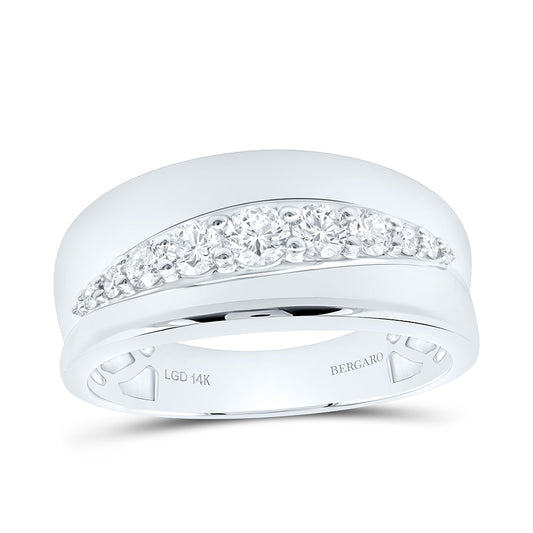 14K Yellow Or White Gold 1/2 Cttw Lab Grown Diamond Fashion Band