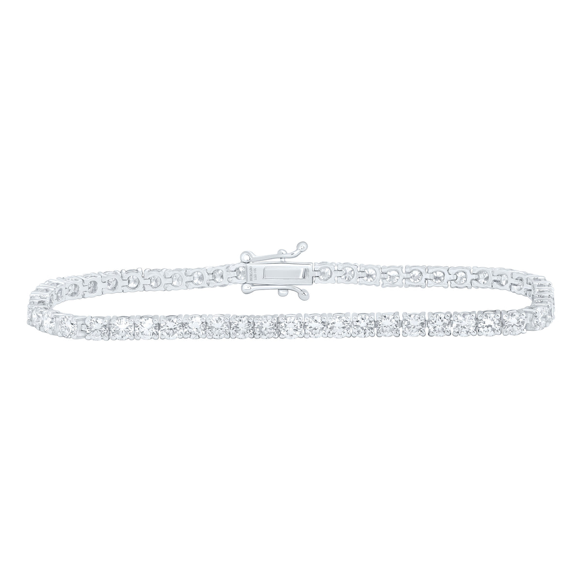 14K Yellow Or White Gold 7 Cttw Lab Grown Diamond Fashion Round Tennis Bracelet (7 Inch)