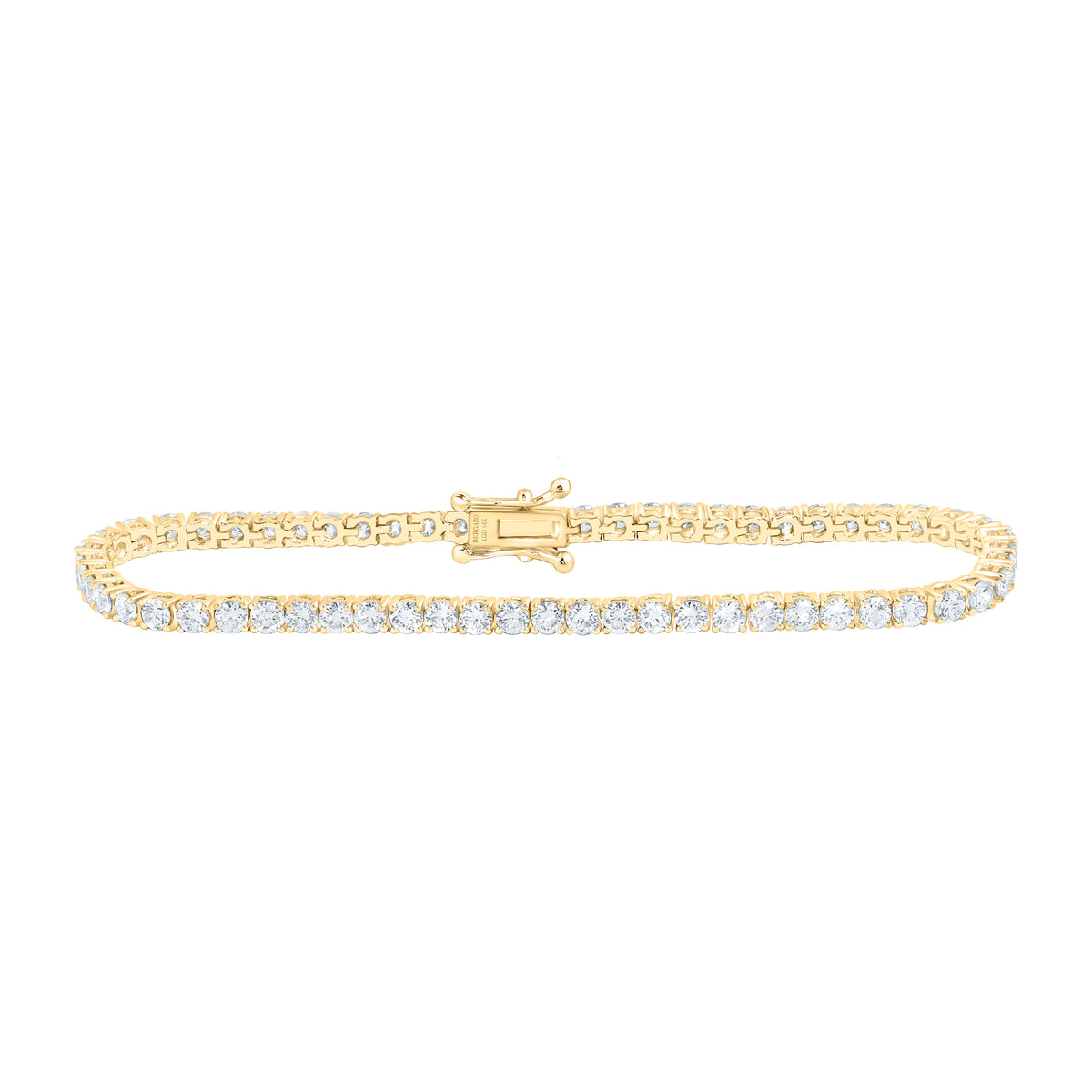 14K Yellow Or White Gold 5 Cttw Lab Grown Diamond Fashion Round Bracelet (7 Inch)