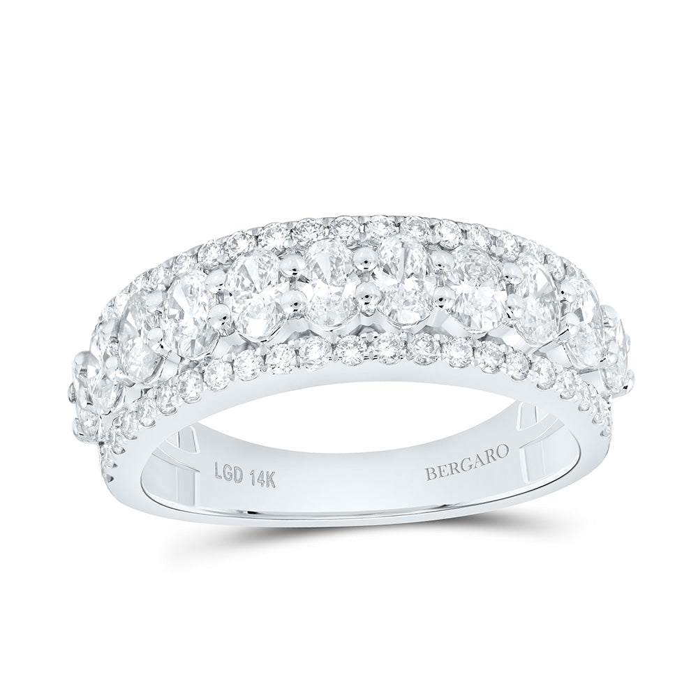 14K Yellow Or White Gold 1 5/8 Cttw Lab Grown Diamond Fashion Band