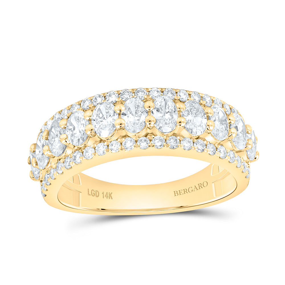 14K Yellow Or White Gold 1 5/8 Cttw Lab Grown Diamond Fashion Band