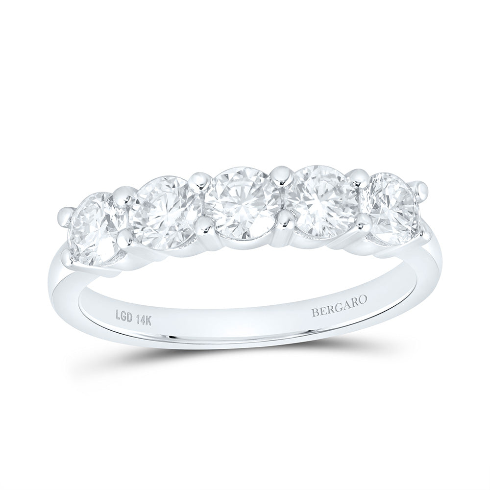 14K Yellow Or White Gold 2 Cttw Lab Grown Diamond Ladies Band