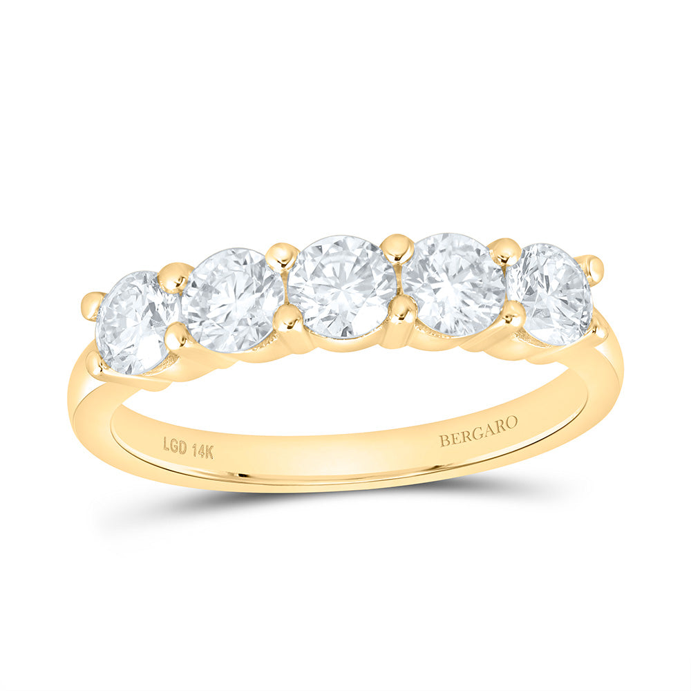 14K Yellow Or White Gold 2 Cttw Lab Grown Diamond Ladies Band