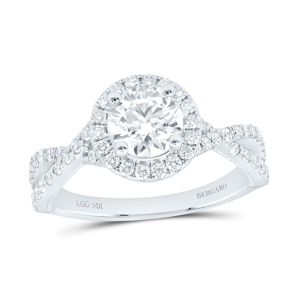 14K Yellow Or White Gold 1 5/8 Cttw Lab Grown Diamond, 1 Cttw Center Round Engagement Ring