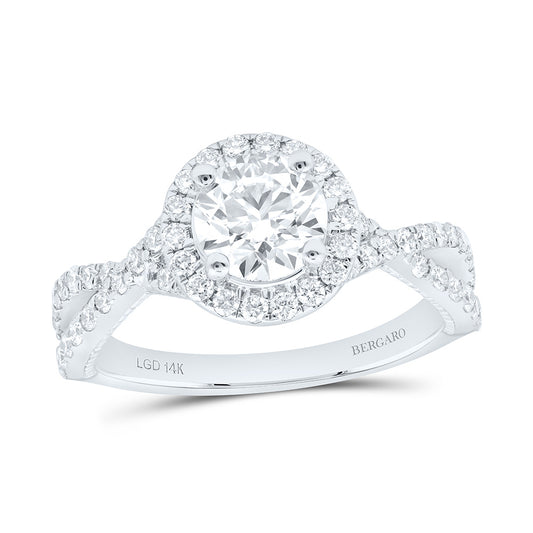 14K Yellow Or White Gold 1 5/8 Cttw Lab Grown Diamond, 1 Cttw Center Round Engagement Ring