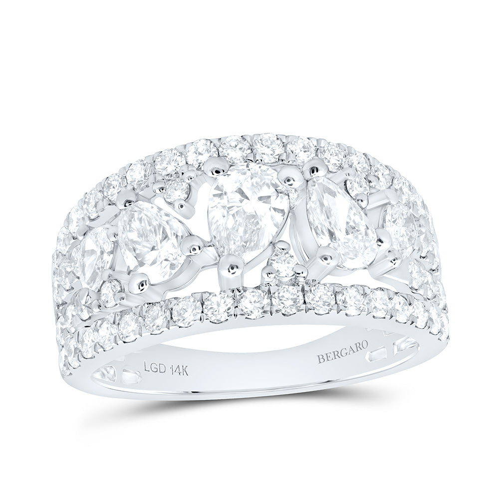 14K Yellow Or White Gold 2 Cttw Lab Grown Diamond Fashion Band