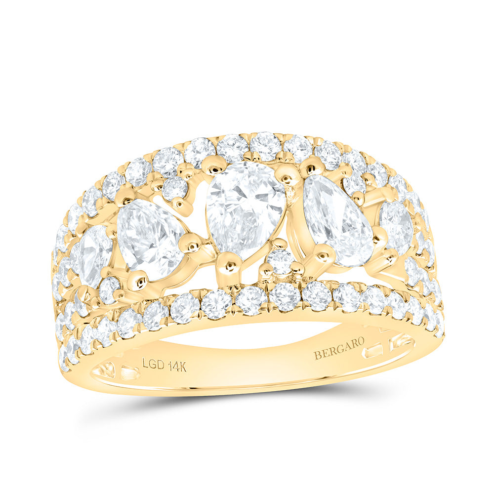 14K Yellow Or White Gold 2 Cttw Lab Grown Diamond Fashion Band