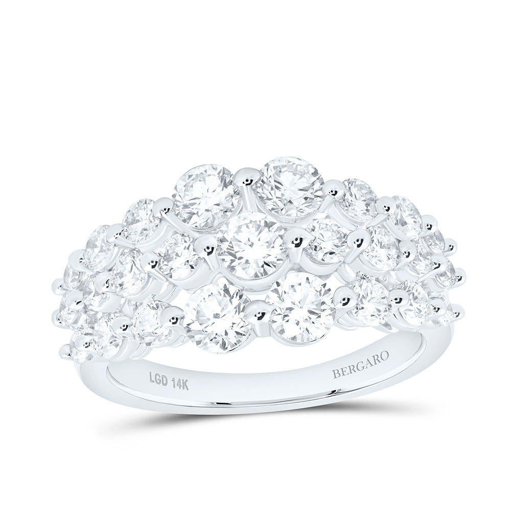 14K Yellow Or White Gold 2 Cttw Lab Grown Diamond Fashion Ring