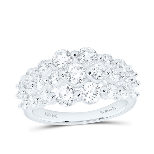 14K Yellow Or White Gold 2 Cttw Lab Grown Diamond Fashion Ring