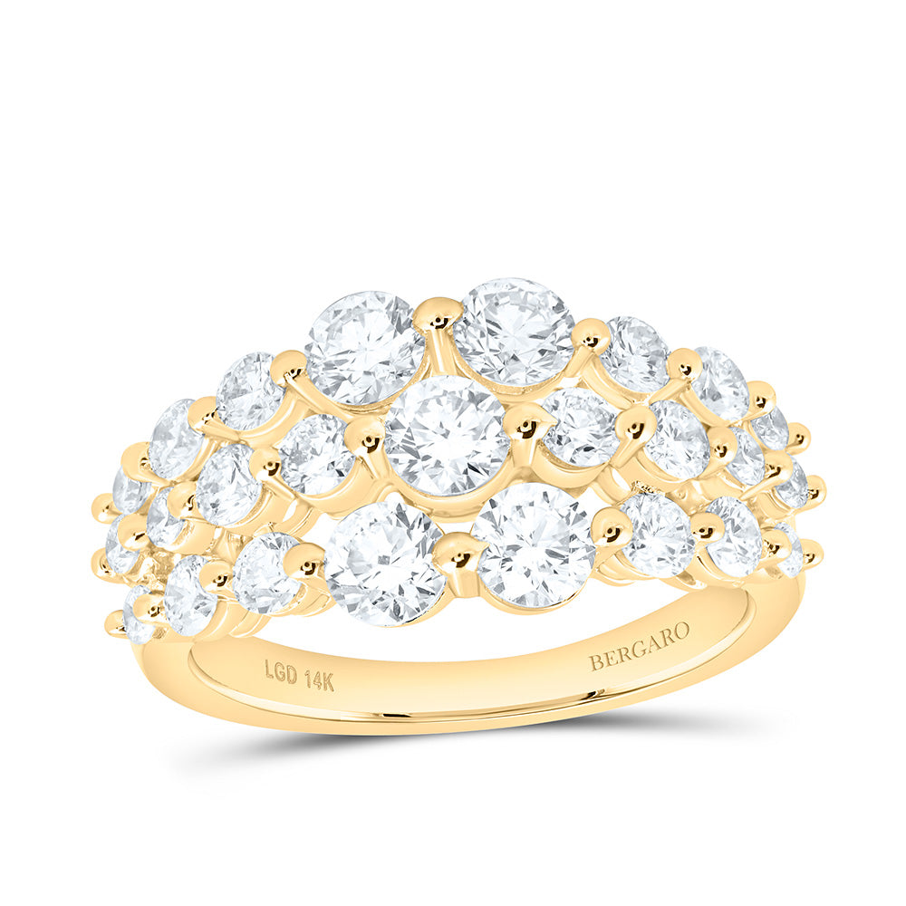 14K Yellow Or White Gold 2 Cttw Lab Grown Diamond Fashion Ring