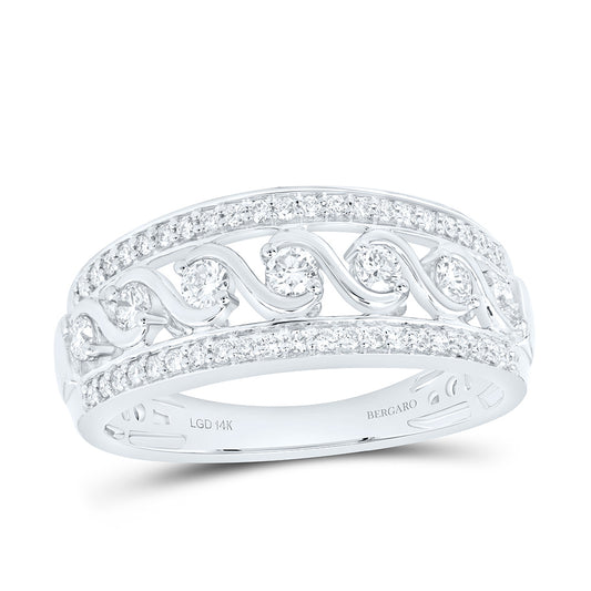 14K Yellow Or White Gold 1/2 Cttw Lab Grown Diamond Fashion Band