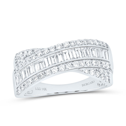 14K Yellow Or White Gold 1 Cttw Lab Grown Diamond Fashion Criss Cross Ring