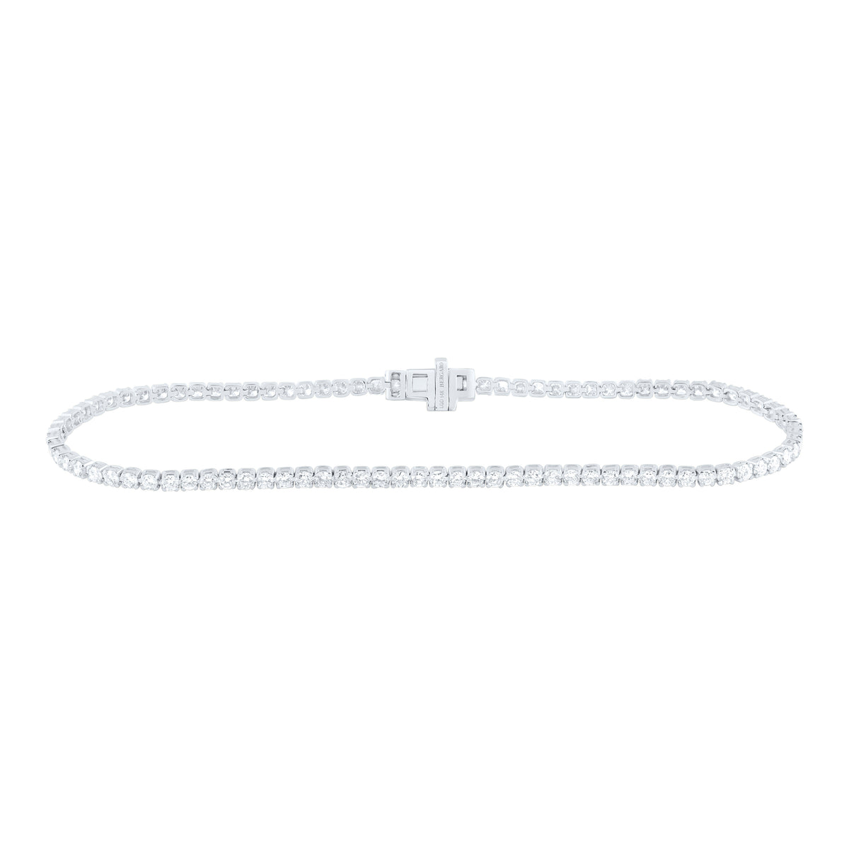 14K Yellow Or White Gold Lab Grown Diamond Fashion Round Tennis Bracelet (7 Inch)