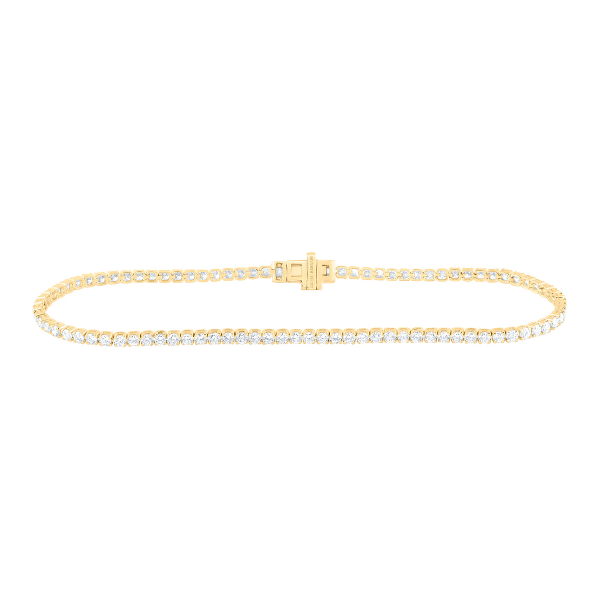 14K Yellow Or White Gold Lab Grown Diamond Fashion Round Tennis Bracelet (7 Inch)
