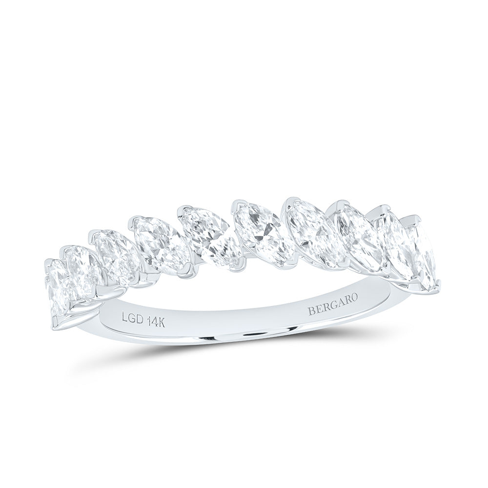 14K Yellow Or White Gold 1 1/3 Cttw Lab Grown Diamond Fashion Marquise Band