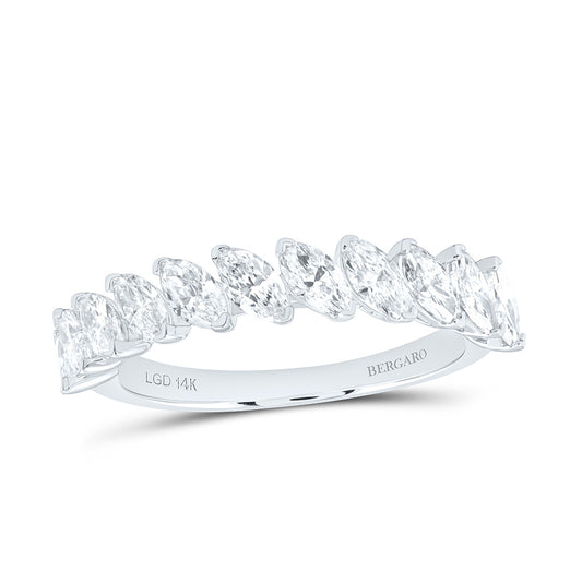 14K Yellow Or White Gold 1 1/3 Cttw Lab Grown Diamond Fashion Marquise Band