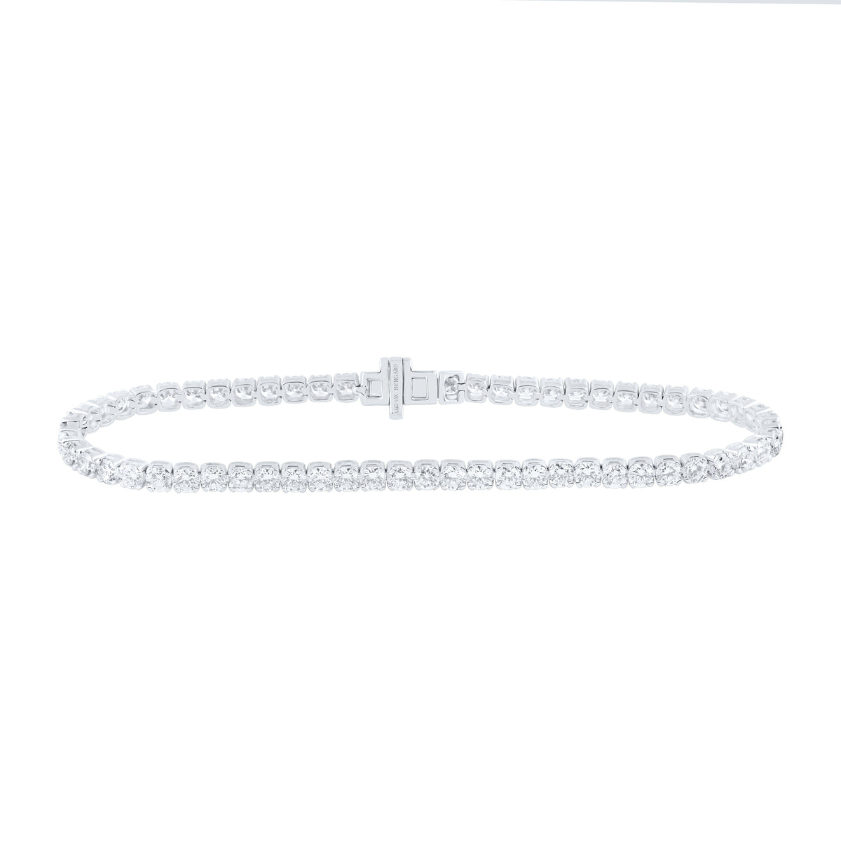 14K Yellow Or White Gold Lab Grown Diamond Fashion Round Tennis Bracelet (7 Inch)