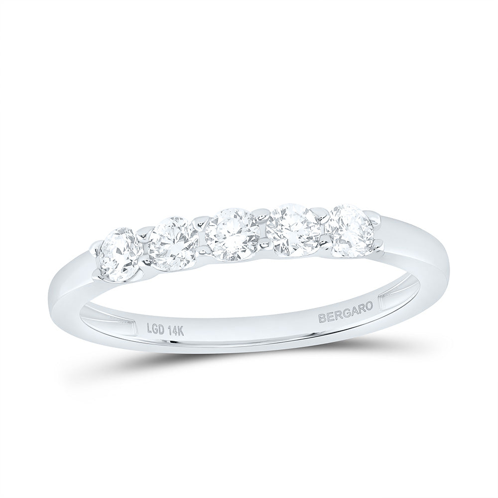 14K Yellow Or White Gold 3/8 Cttw Lab Grown Diamond Fashion Band