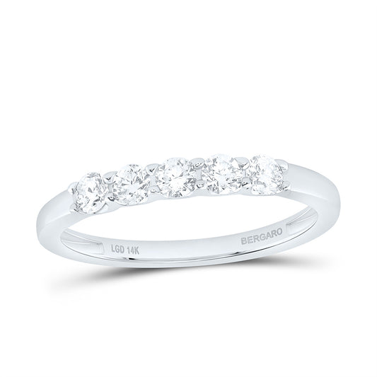 14K Yellow Or White Gold 3/8 Cttw Lab Grown Diamond Fashion Band