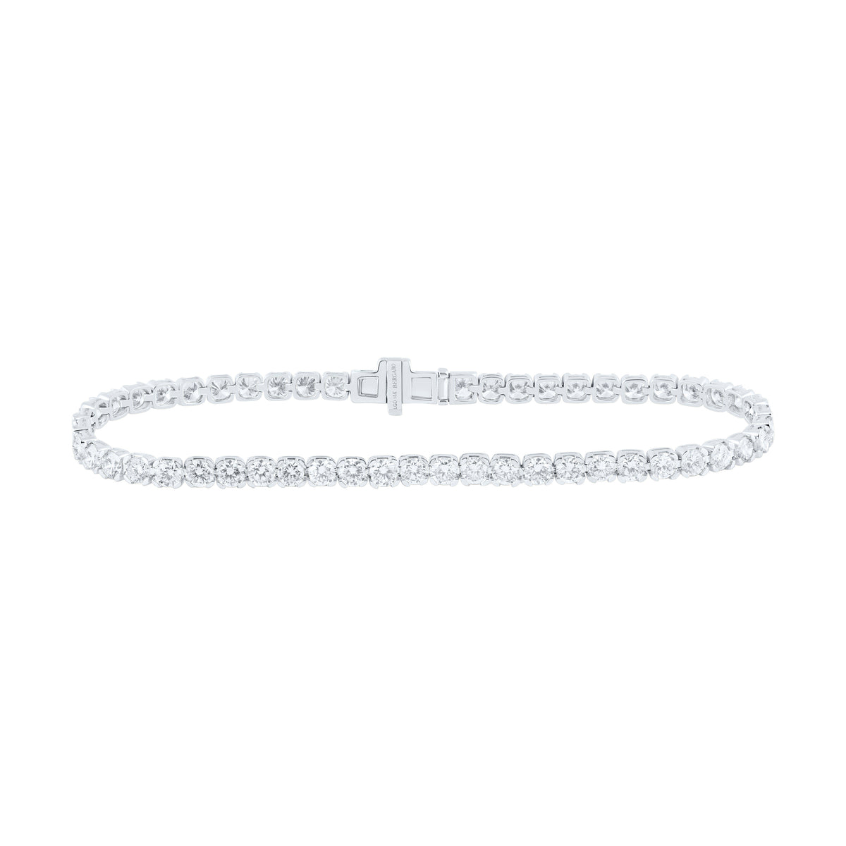 14K Yellow Or White Gold Lab Grown Diamond Fashion Round Tennis Bracelet (7 Inch)