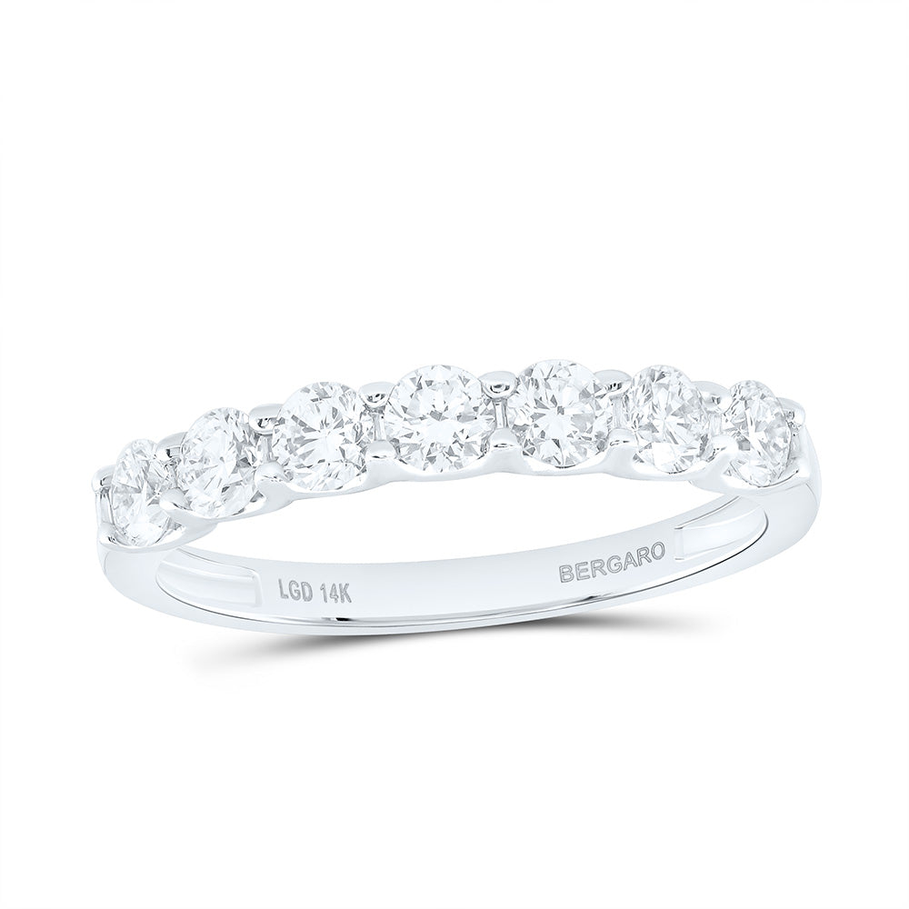 14K Yellow Or White Gold 3/4 Cttw Lab Grown Diamond Fashion Band