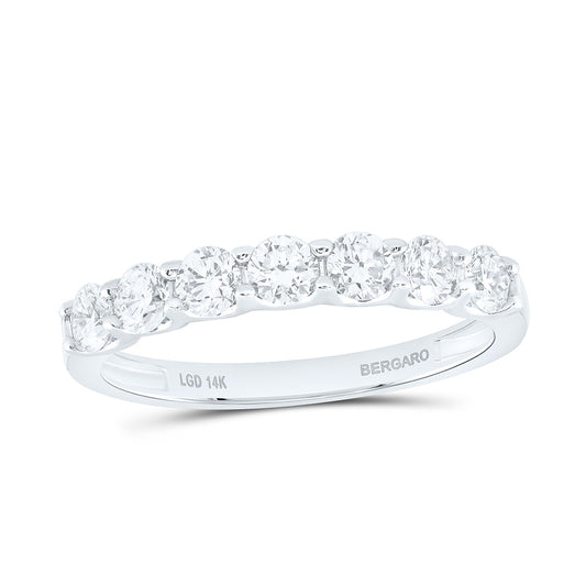 14K Yellow Or White Gold 3/4 Cttw Lab Grown Diamond Fashion Band