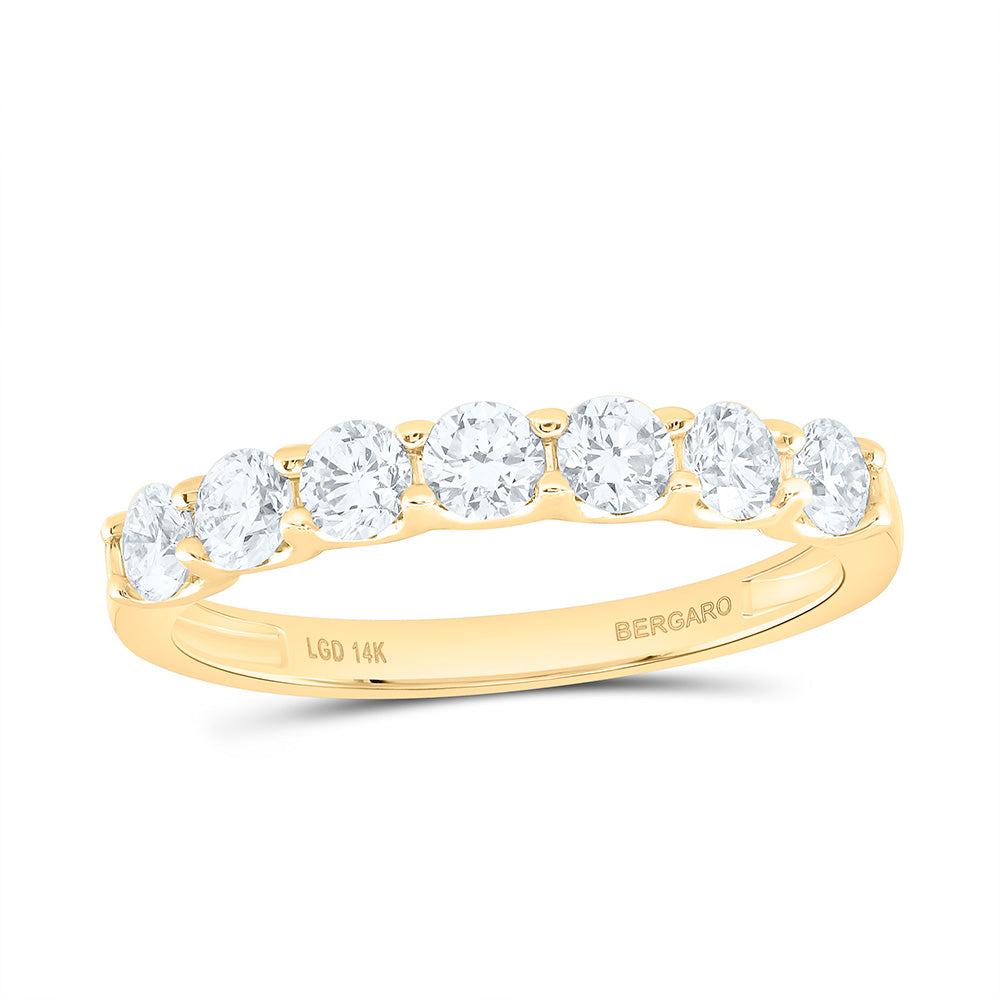 14K Yellow Or White Gold 3/4 Cttw Lab Grown Diamond Fashion Band