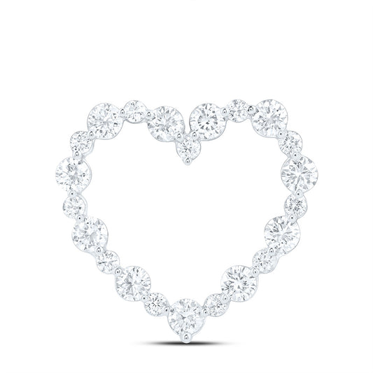 14K Yellow Or White Gold 1 Cttw Lab Grown Diamond Fashion Heart Pendant