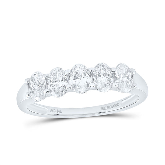 14K Yellow Or White Gold 1 Cttw Lab Grown Diamond Fashion Oval Band