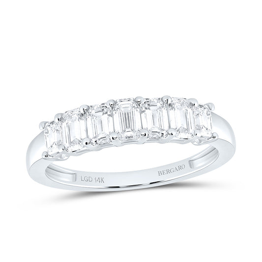 14K Yellow Or White Gold 1 Cttw Lab Grown Diamond Fashion Emerald Band