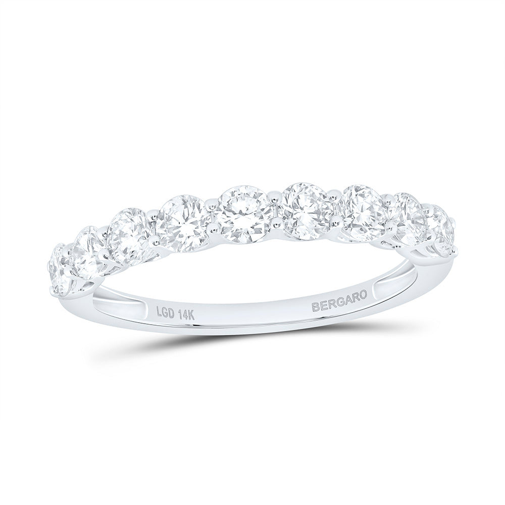 14K Yellow Or White Gold 1 Cttw Lab Grown Diamond Fashion Round Band