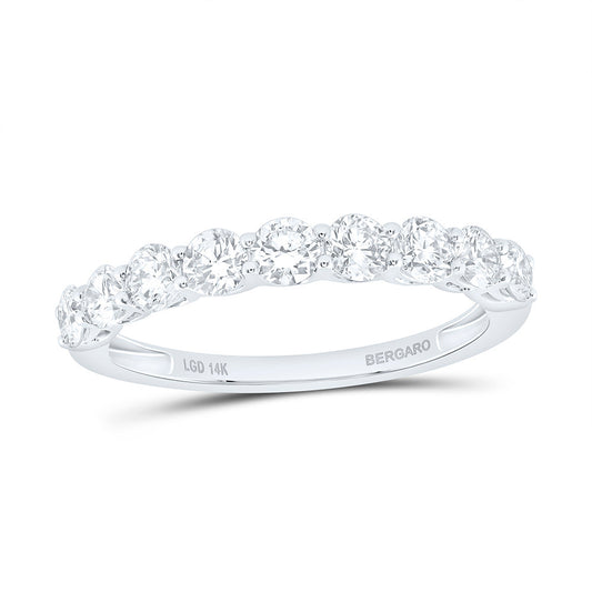14K Yellow Or White Gold 1 Cttw Lab Grown Diamond Fashion Round Band