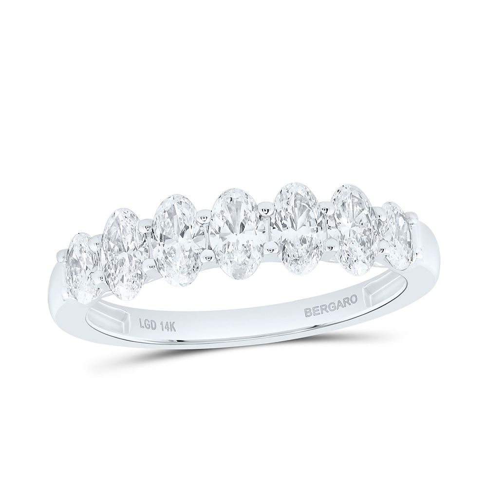 14K Yellow Or White Gold 1 Cttw Lab Grown Diamond Fashion Oval Band