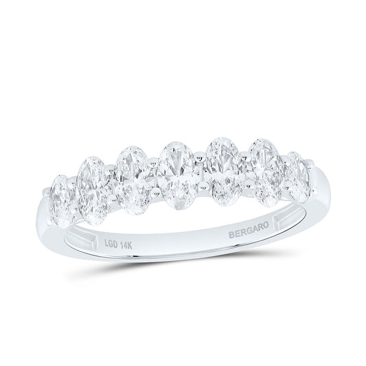 14K Yellow Or White Gold 1 Cttw Lab Grown Diamond Fashion Oval Band