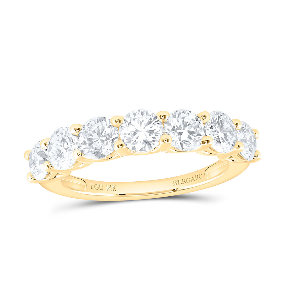14K Yellow Or White Gold 2 Cttw Lab Grown Diamond Ladies Band