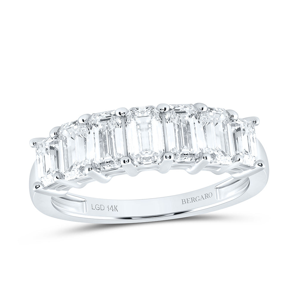 14K Yellow Or White Gold 2 Cttw Lab Grown Diamond Fashion Emerald Band