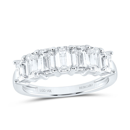 14K Yellow Or White Gold 2 Cttw Lab Grown Diamond Fashion Emerald Band