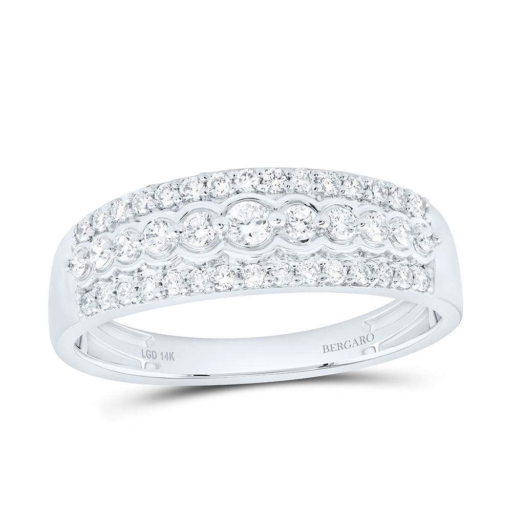 14K Yellow Or White Gold 3/8 Cttw Lab Grown Diamond Fashion Band