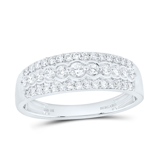 14K Yellow Or White Gold 3/8 Cttw Lab Grown Diamond Fashion Band