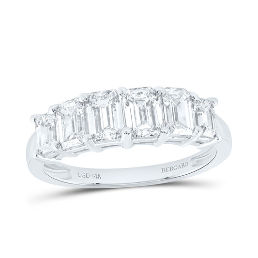 14K Yellow Or White Gold 2 Cttw Lab Grown Diamond Fashion Emerald Band