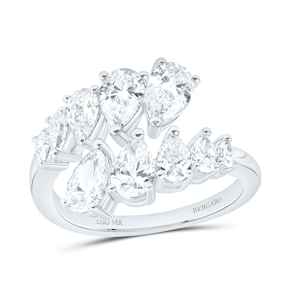 14K Yellow Or White Gold 2 Cttw Lab Grown Diamond Fashion Ring