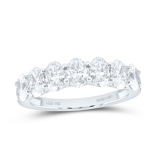 14K Yellow Or White Gold 2 Cttw Lab Grown Diamond Fashion Oval Band