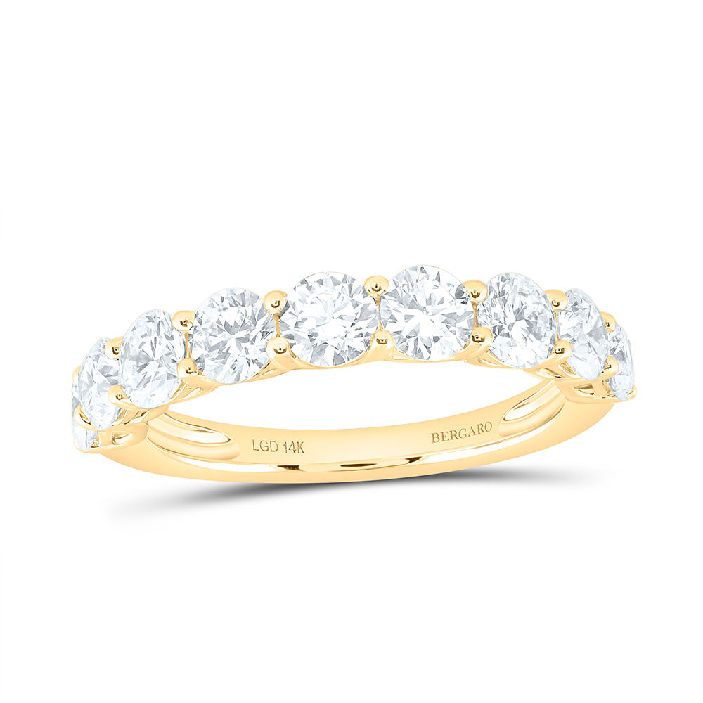 14K Yellow Or White Gold 2 Cttw Lab Grown Diamond Ladies Band